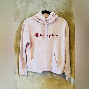 Champion Pink Hoodie with Pink Logo